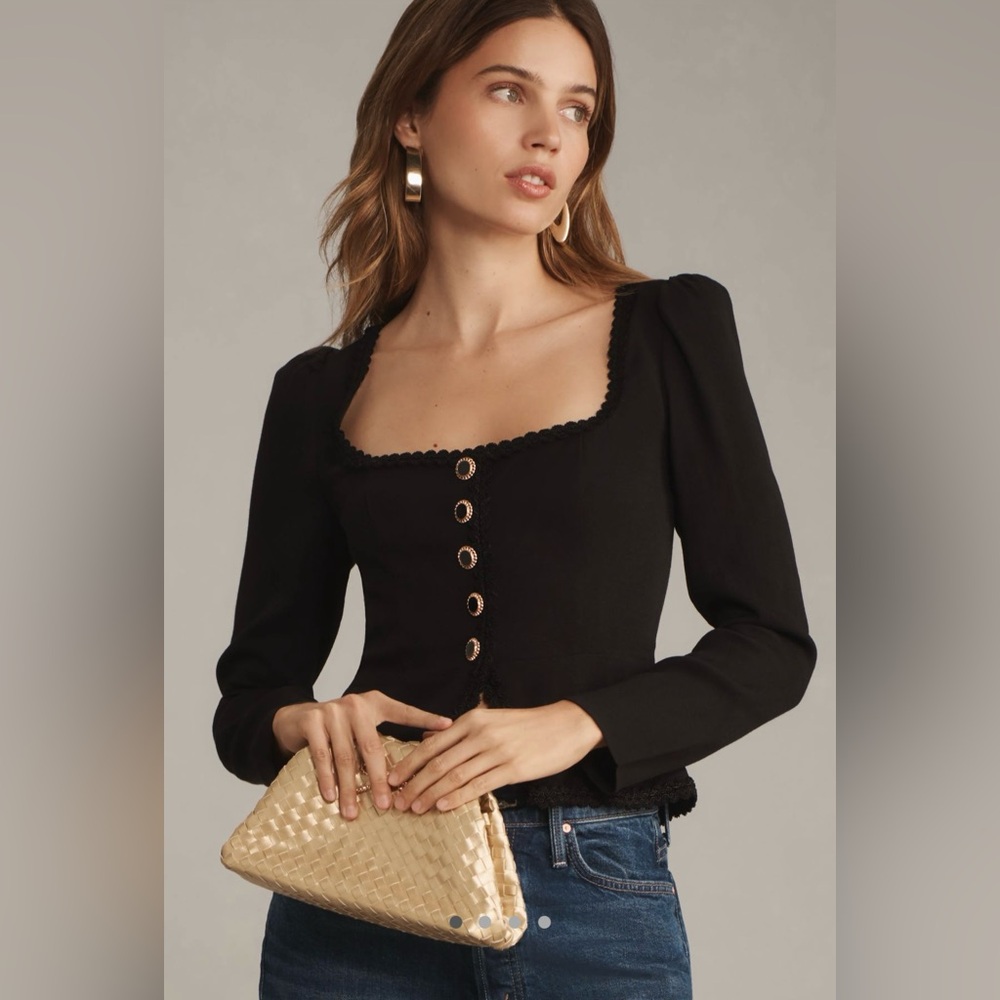 Black Reformation Nikky Top, size 4 (fits like a 2)